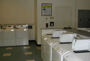 Laundromats and Laundry rooms in apartment buildings