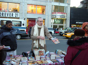 Book Table outside Grocery Store