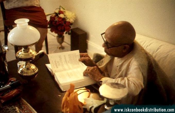 Srila Prabhupada Seeing the newly published Srimad Bhagvatam