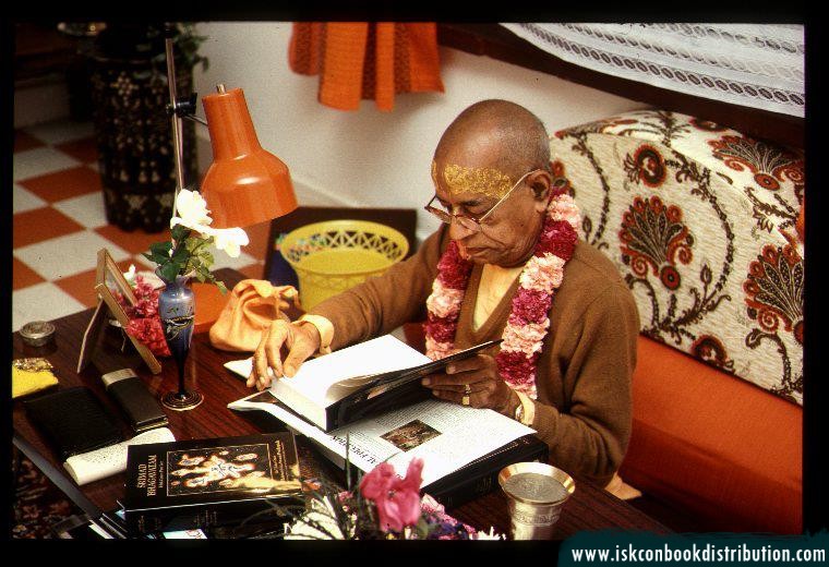 Srila Prabhupada Seeing the newly published Srimad Bhagvatam