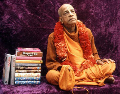 Srila Prabhupada with books